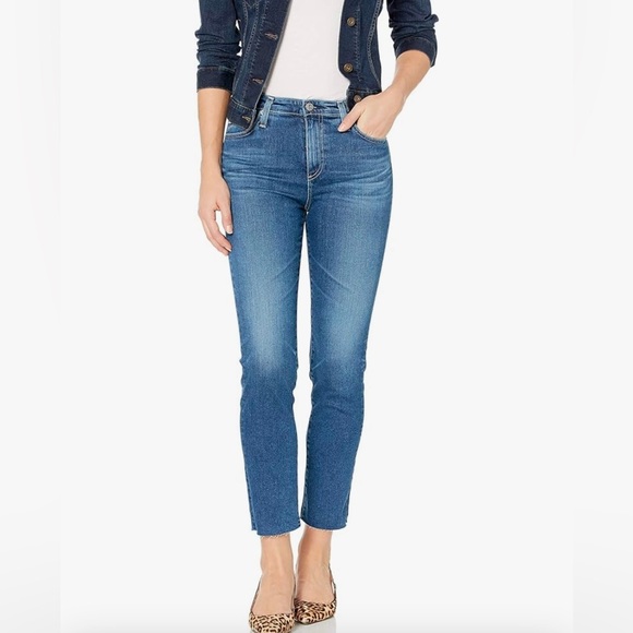 AG- The Isabelle high -rise straight crop jeans Size 29 - Picture 1 of 7